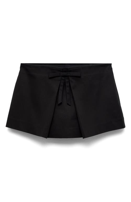 Mango Bow Cotton Blend Miniskort In Multi