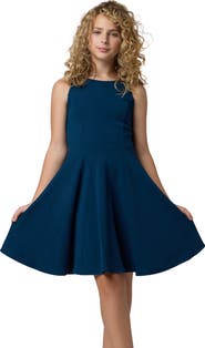 Un Deux Trois Textured Racerback Dress in Longer Length