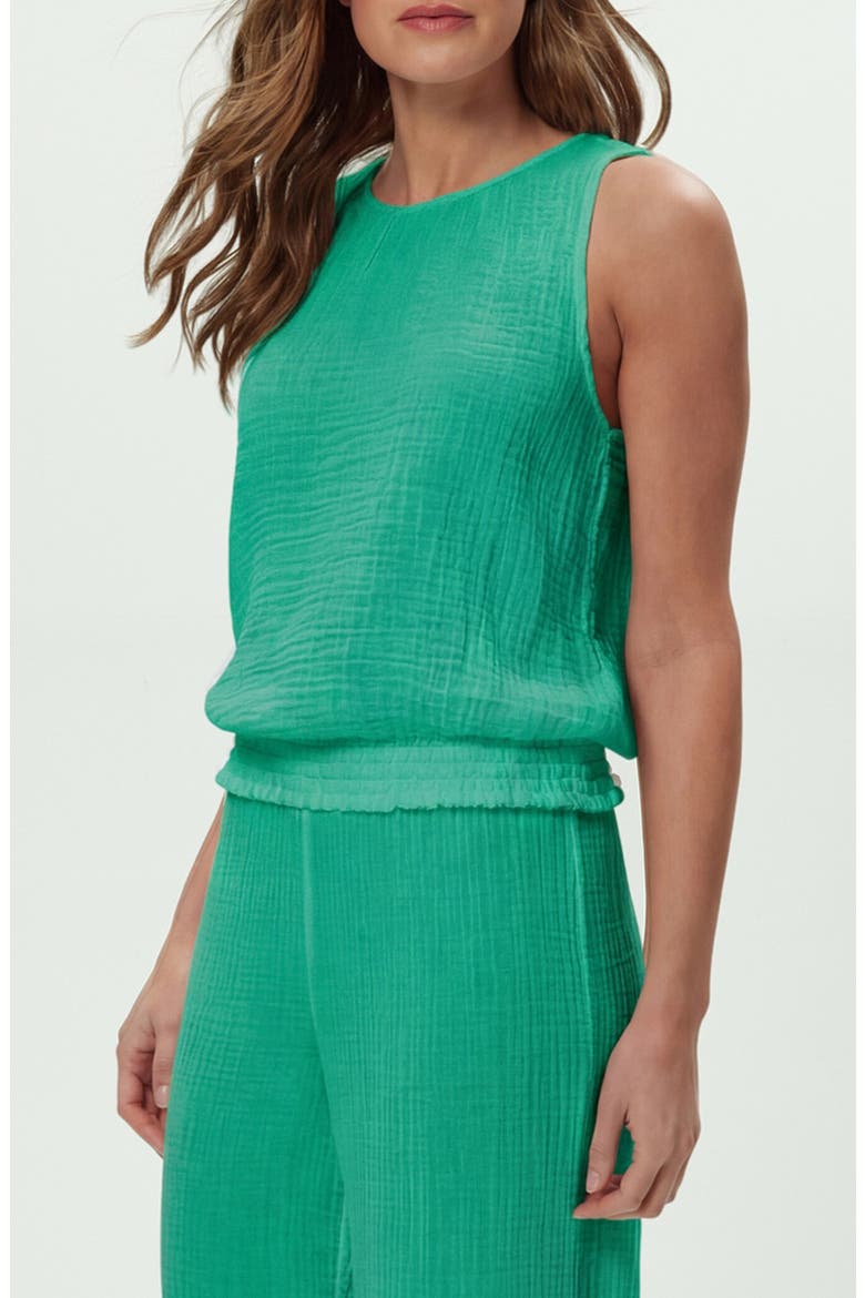Janelle Tie Neck Tank, Alternate, color, MALDIVES GREEN