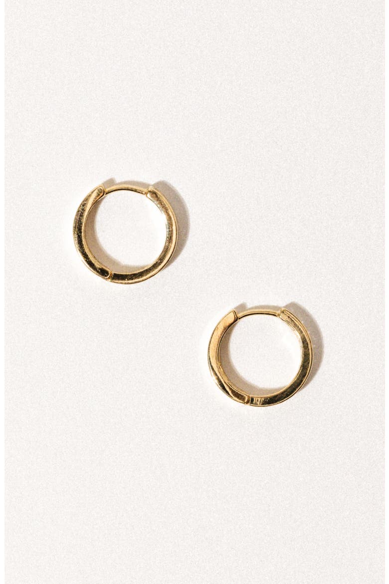 Bronte Cubic Zirconia Huggie Hoop Earrings, Alternate, color, GOLD