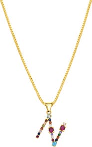 Adornia CZ Initial Pendant Necklace