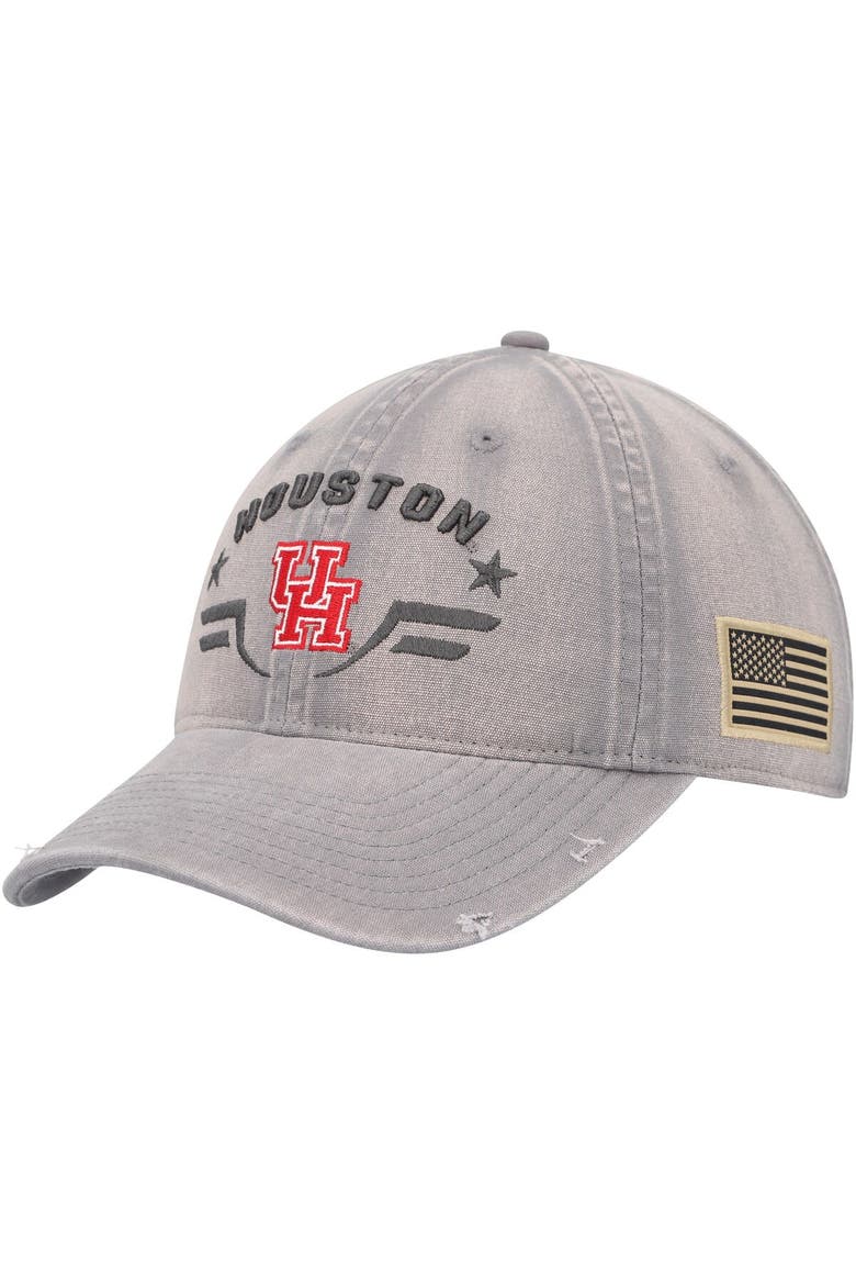 Men's Colosseum Gray Houston Cougars Operation Hat Trick Tailgate Adjustable Hat, Main, color, Gray
