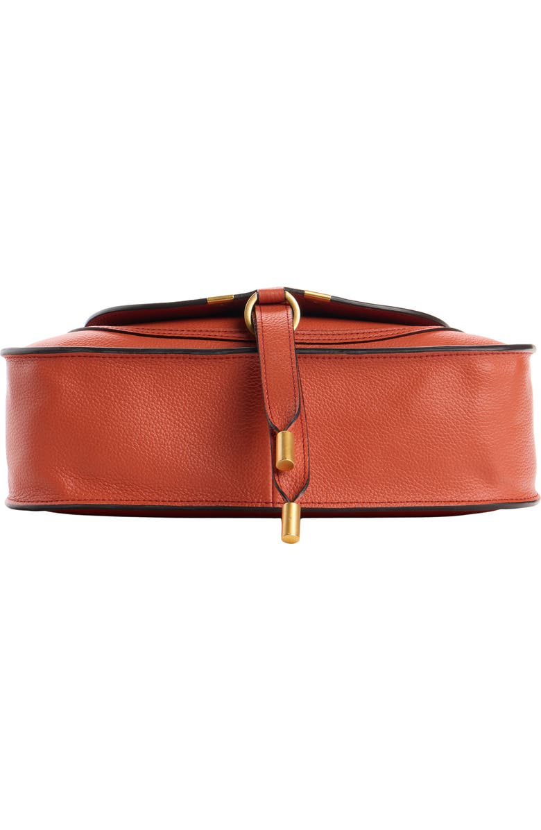 Chloé Small Marcie Leather Satchel, Alternate, color, Crimson Orange