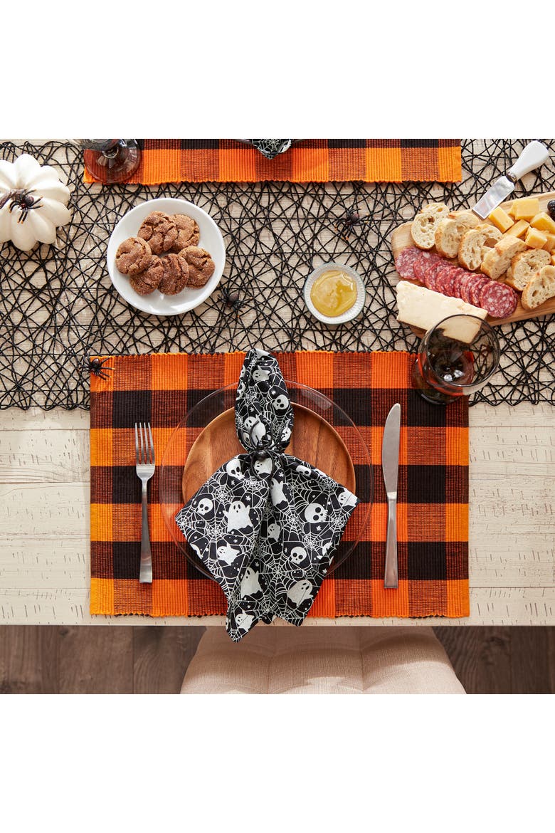 Hallowen Print Napkin Set/6, Alternate, color, Haunted Objects