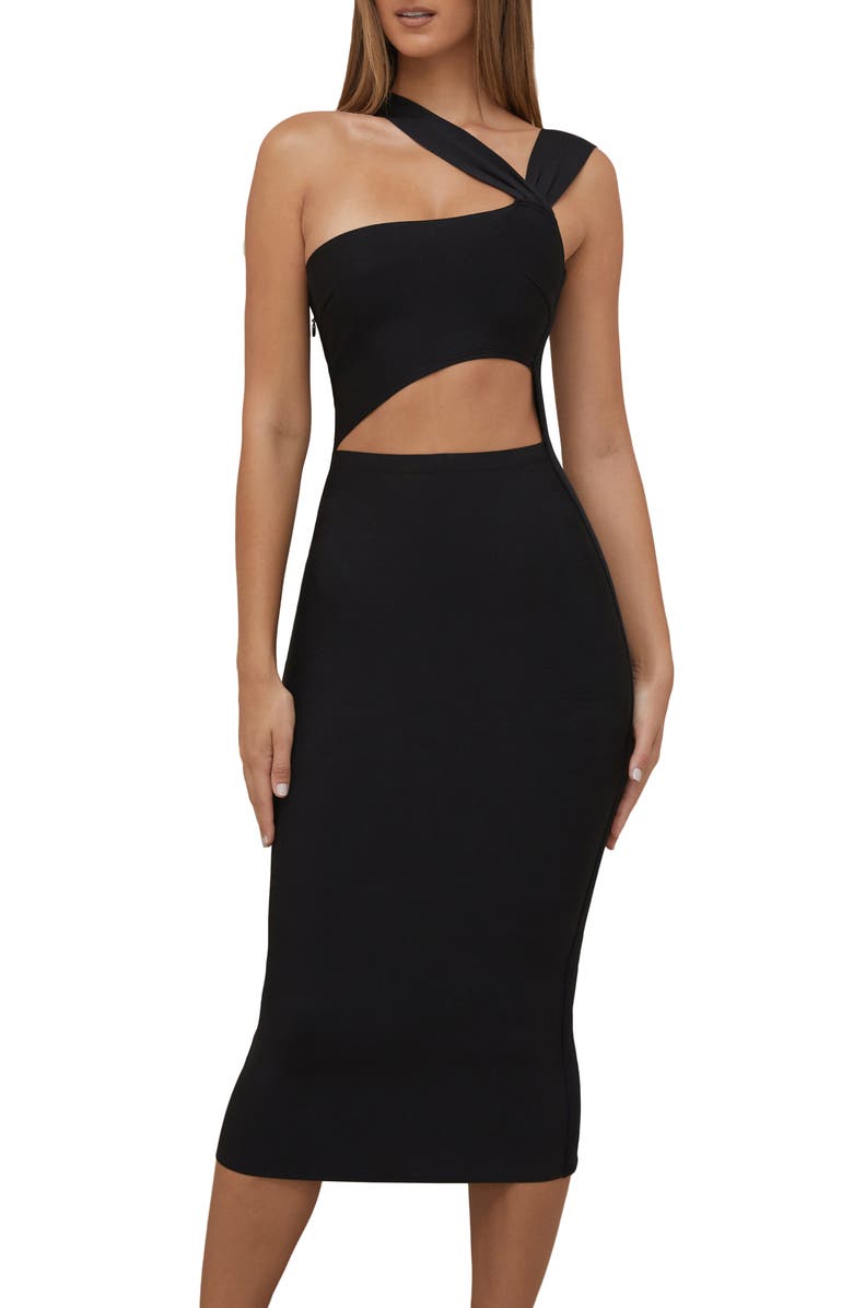 HOUSE OF CB Aina Cutout Bandage Midi Dress, Main, color, 