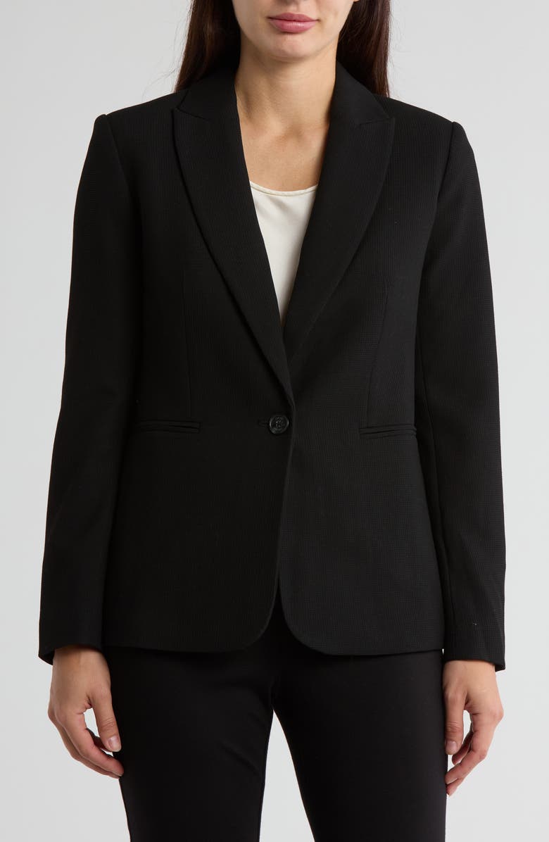 DKNY Textured One-Button Blazer, Main, color,
