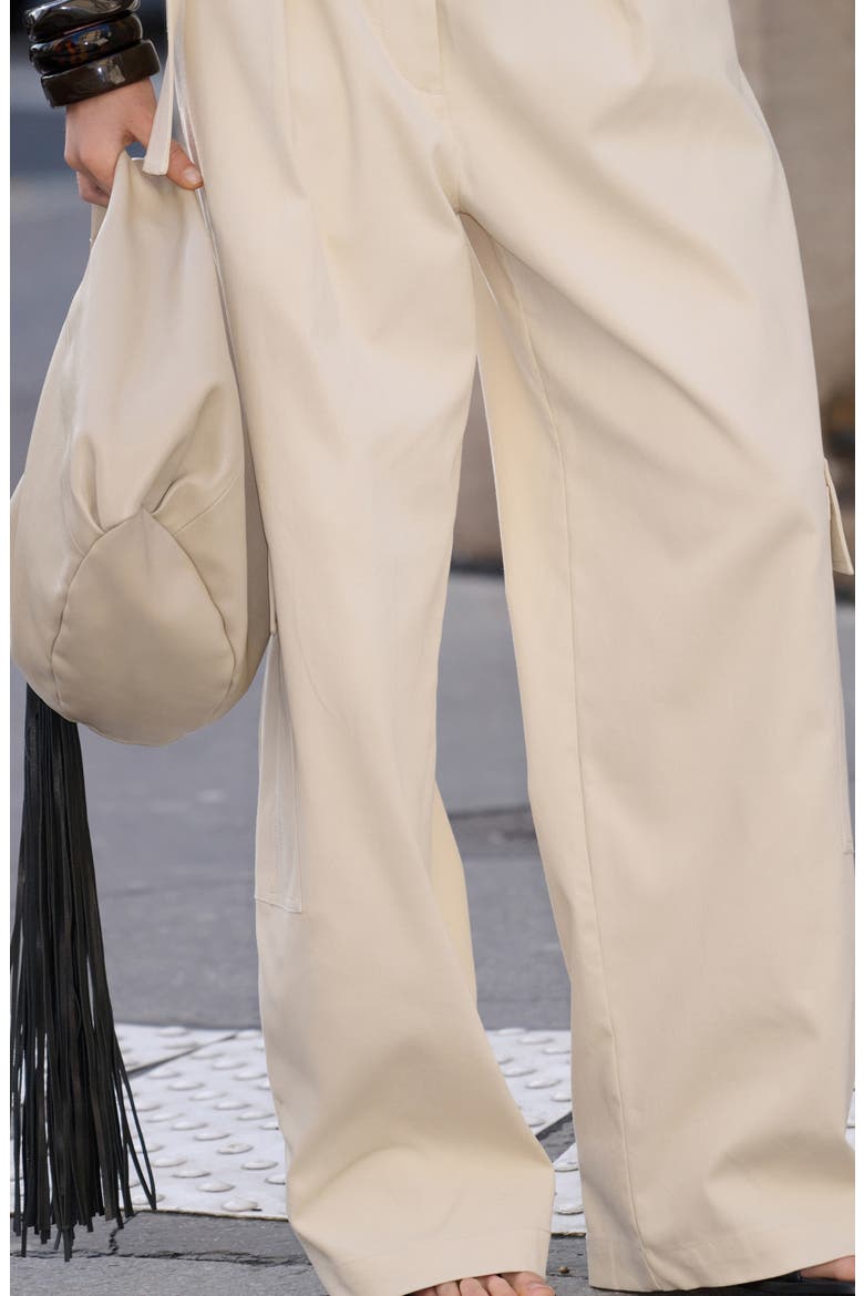 Belted Cargo Pants, Alternate, color, BEIGE