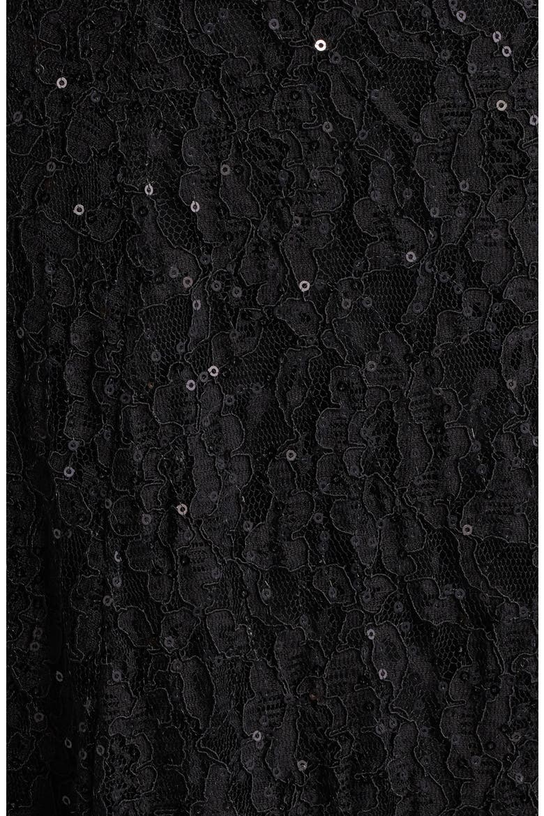 Sequin Lace Cocktail Dress, Alternate, color, BLACK
