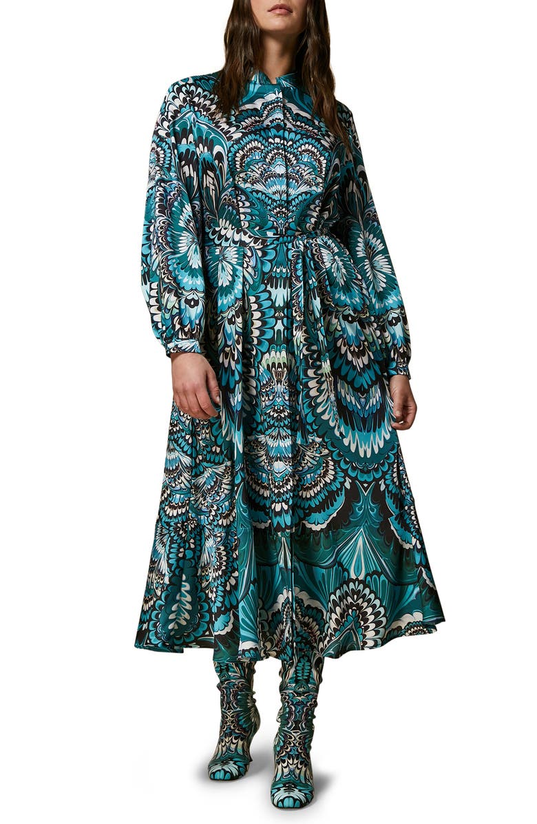 Marina Rinaldi Chemisier Long Sleeve Shirtdress, Main, color,