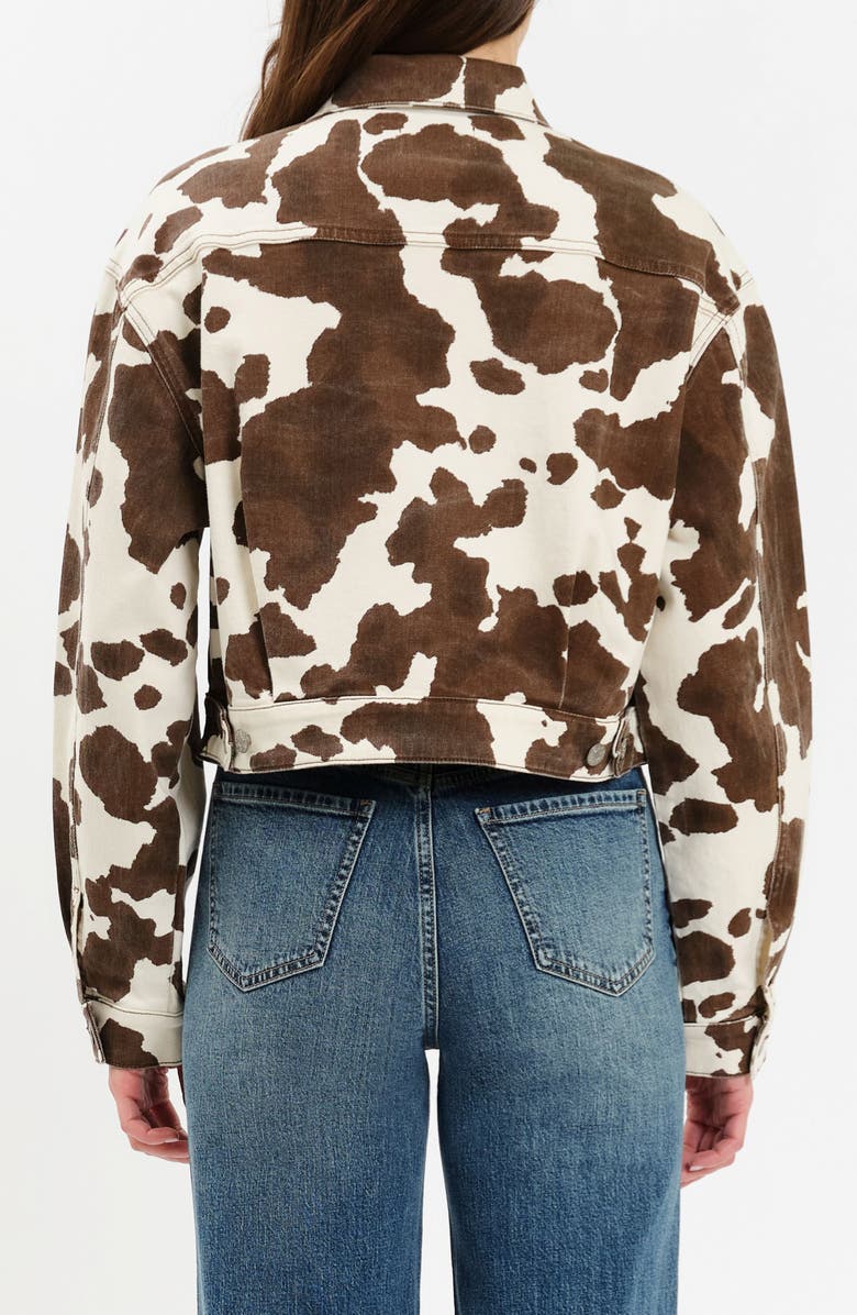 DAZE Del Mar Spotted Crop Denim Jacket, Alternate, color, Spotted