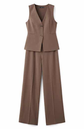 MANGO Sleeveless Wide Leg Jumpsuit
