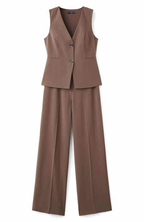 MANGO Sleeveless Wide Leg Jumpsuit