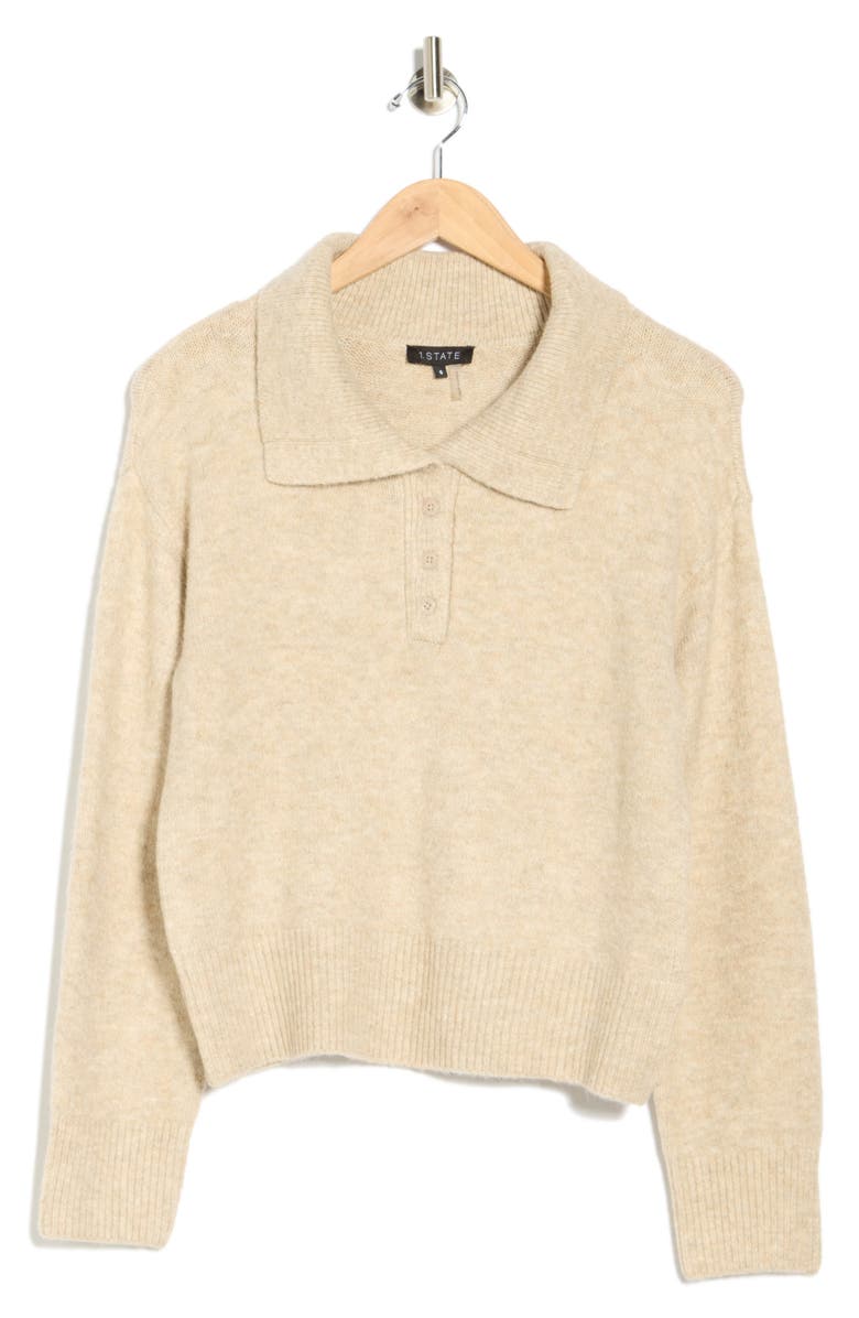 1.STATE Spread Collar Sweater, Alternate, color, Oatmeal