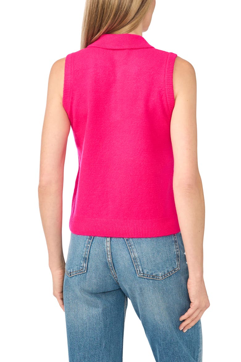Polo Sweater Vest, Alternate, color, ELECTRIC PINK