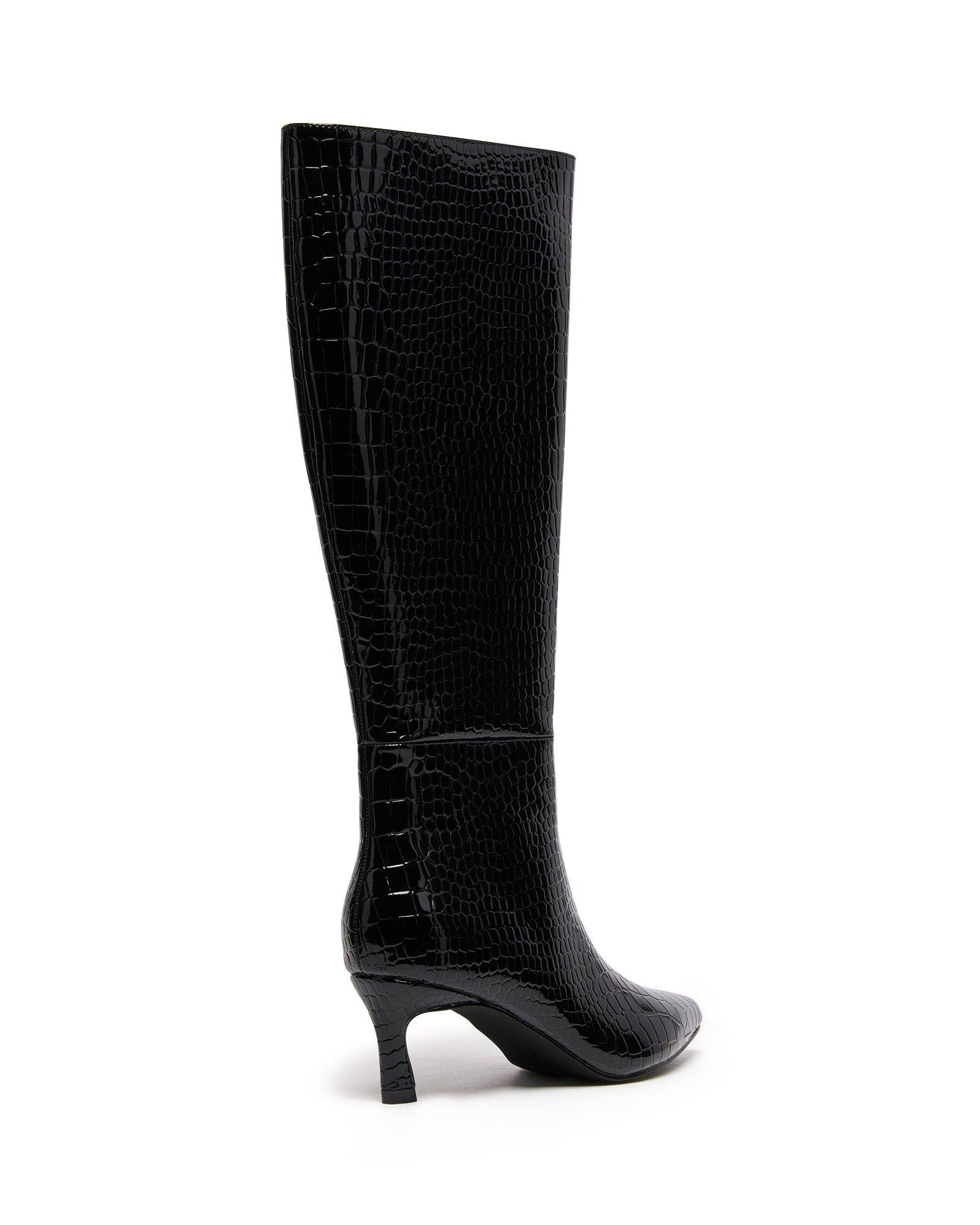Therapy Australia Dove Pointed Toe Tall Boot, Alternate, color, Black Croc