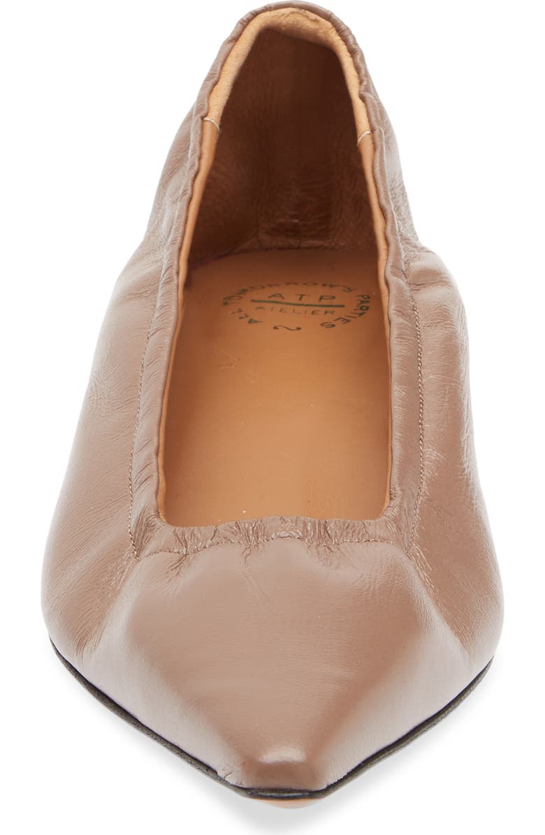 ATP ATELIER Aprica Pointed Toe Flat, Alternate, color, Tahini