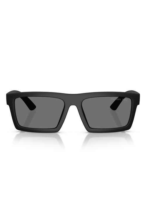 Prada Linea Rossa 55mm Rectangular Sunglasses