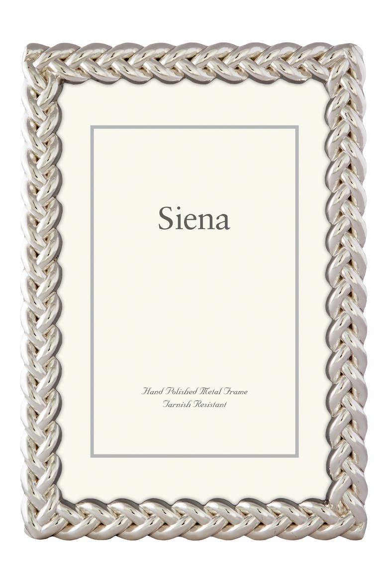 Silver Braid 5 x 7-Inch Picture Frame, Main, color, SILVER