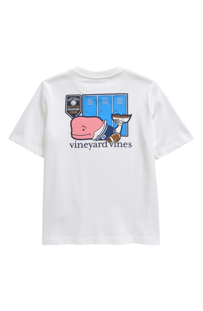 vineyard vines Kids' Football Whale Pocket Graphic T-Shirt, Alternate, color, 