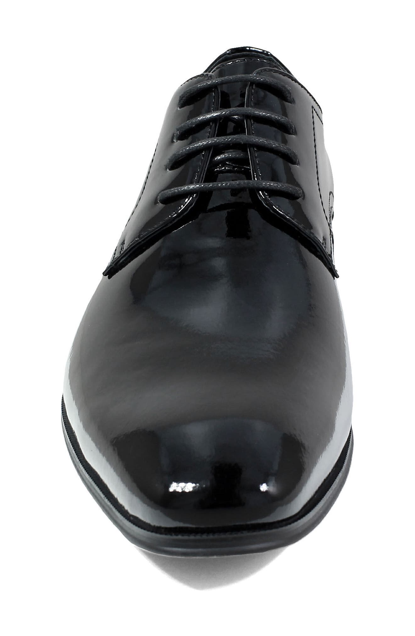 Florsheim Tux Plain Toe Derby, Alternate, color, Black Patent Leather