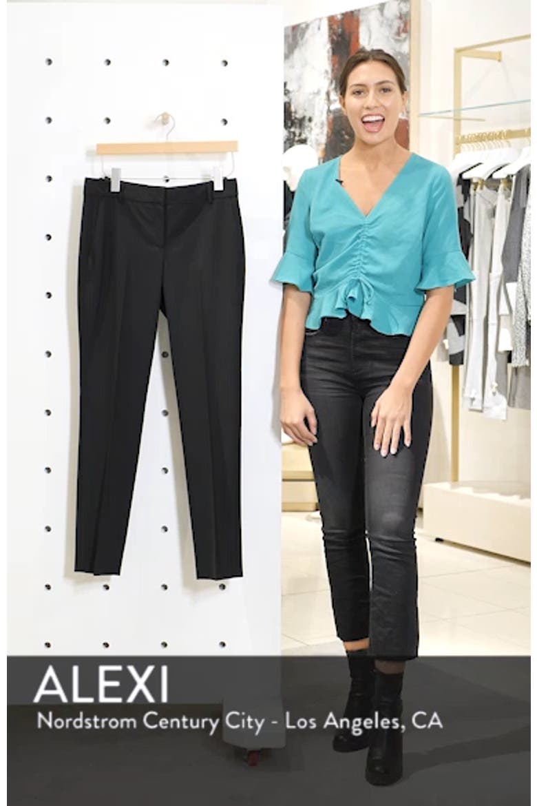 Straight Leg Stretch Wool Trousers video