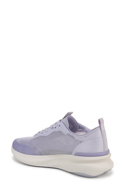 Sam Edelman Sarita Lace Up Performance Sneaker Lavender Fabric In Lavender