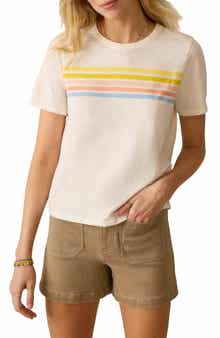 Faherty Sunwashed Essential Stripe Organic Cotton T-Shirt