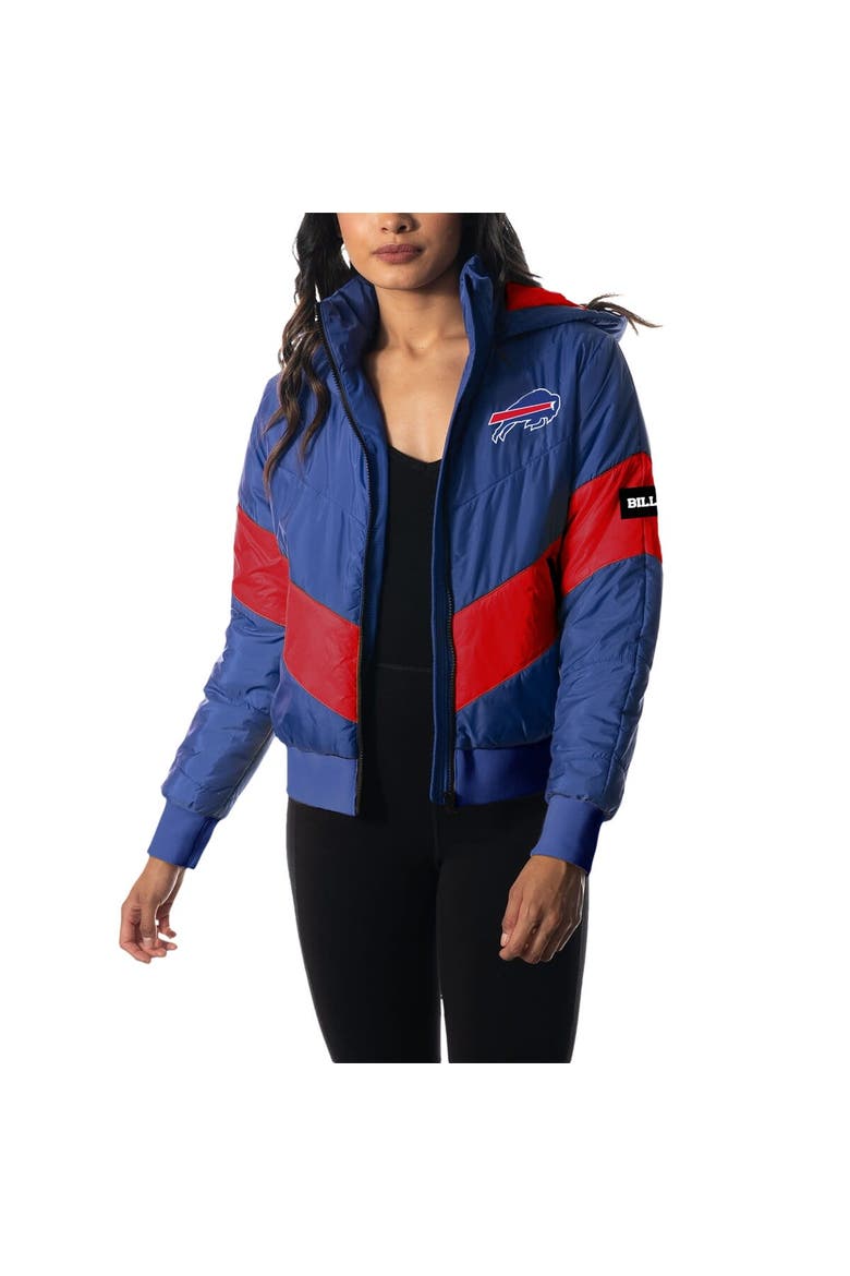 Women's The Wild Collective  Royal Buffalo Bills Puffer Full-Zip Hoodie, Main, color, Royal