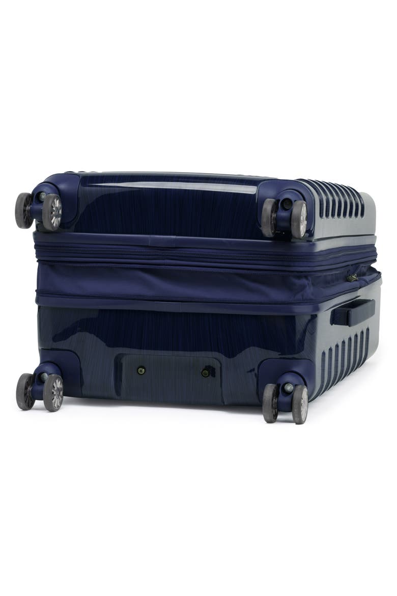 Rollmaster Lite 24 Inch Expandable Hardside Spinner Suitcase, Alternate, color, DARK NAVY BLACK BRUSHED