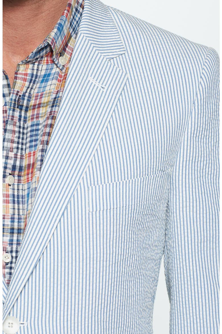 'Gravier' Trim Fit Seersucker Blazer, Alternate, color, BLUE/ WHITE SEERSUCKER