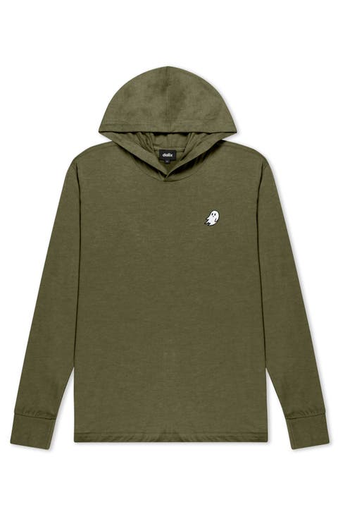 Mens Ghost Hooded Long Sleeve Jersey Tee