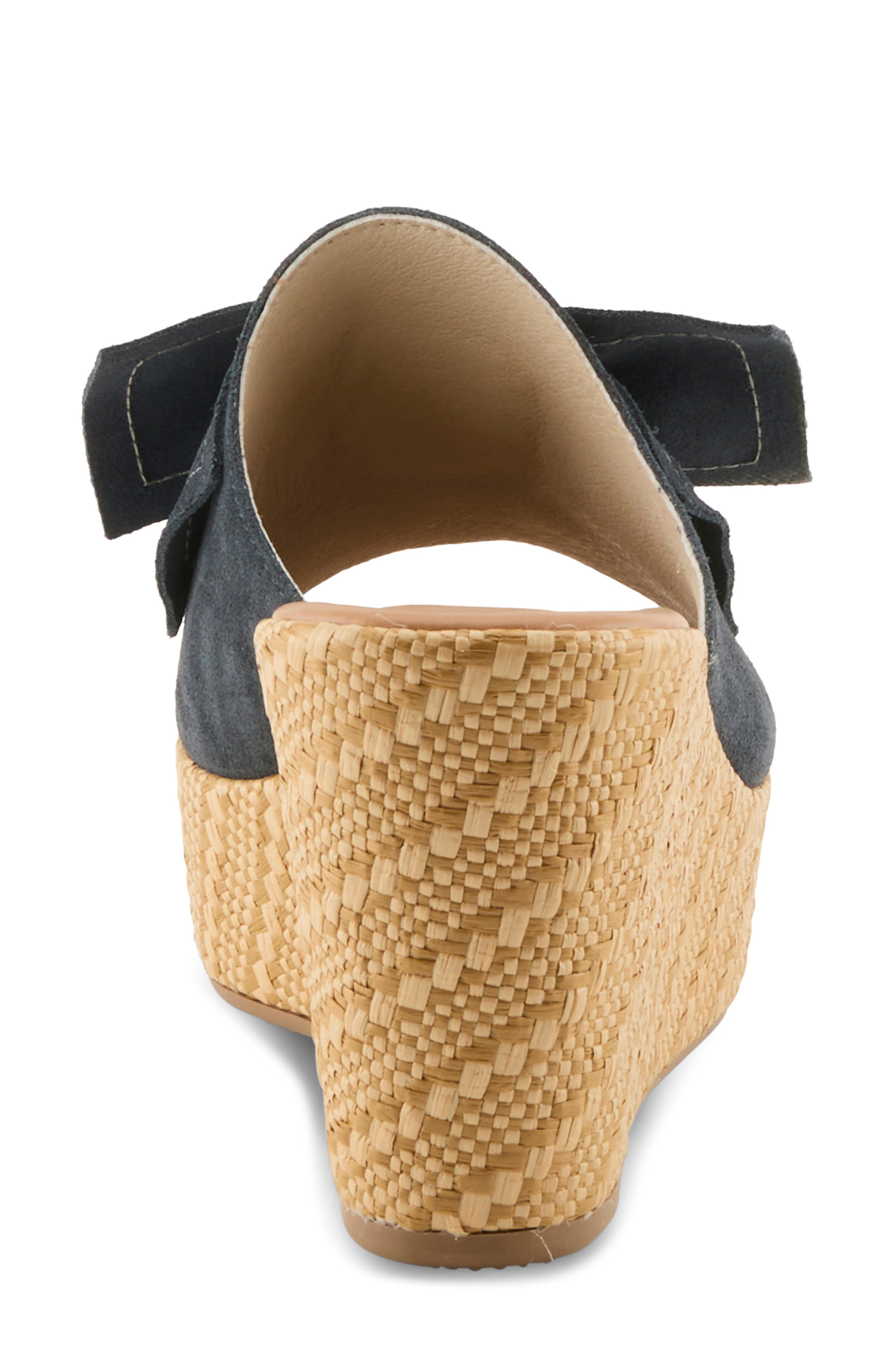 Ellyn Wedge Sandal, Alternate, color, NAVY SUEDE