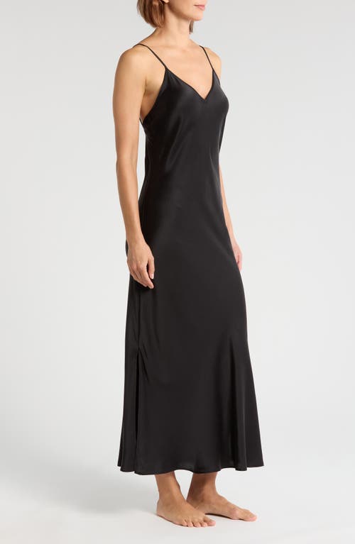 Shop Nordstrom Washable Silk Nightgown In Black
