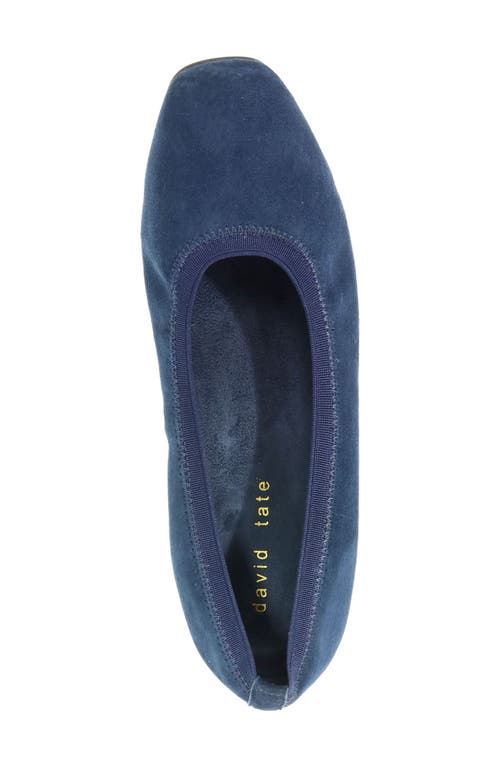 David Tate Fab Square Toe Pump In Blue