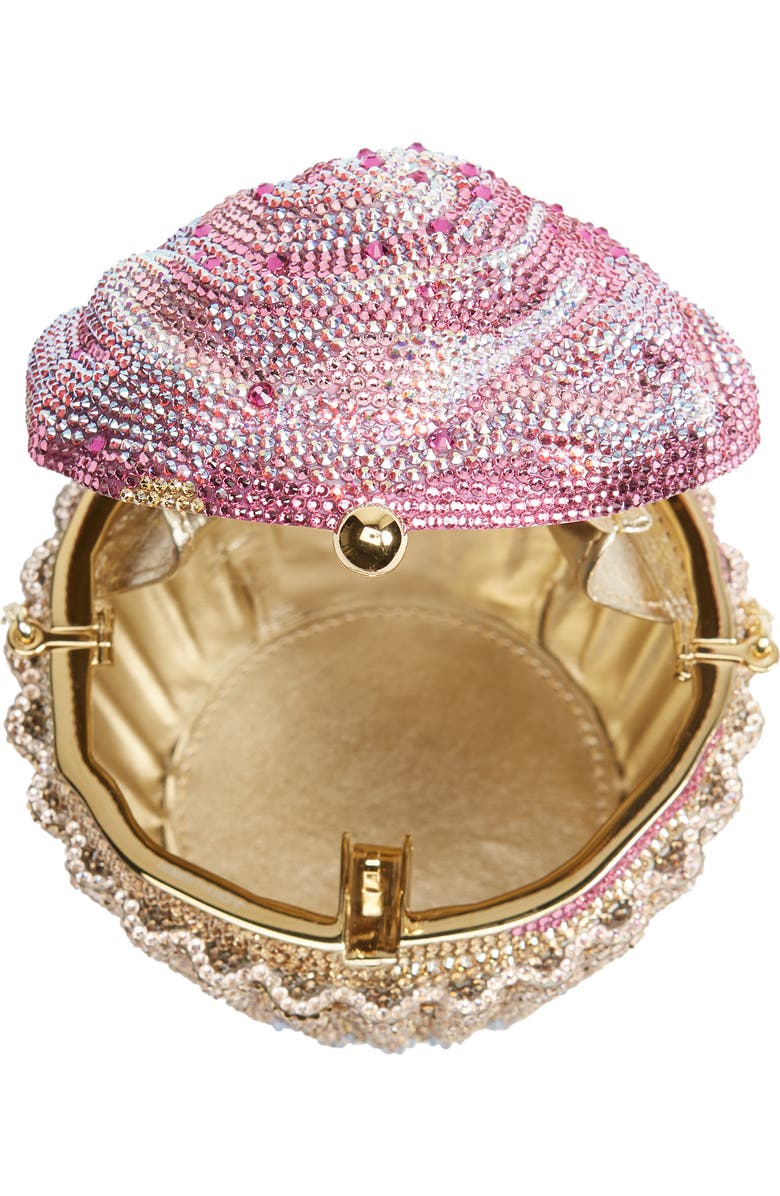 Judith Leiber Cupcake Crystal Embellished Clutch, Alternate, color,