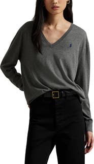 Polo Ralph Lauren Relaxed Cotton V-Neck Sweater