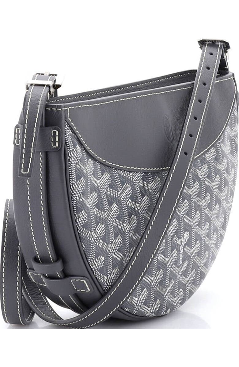 Pre-Owned Goyard Hirondelle Shoulder Bag Coated Canvas and Leather, Alternate, color, Gray