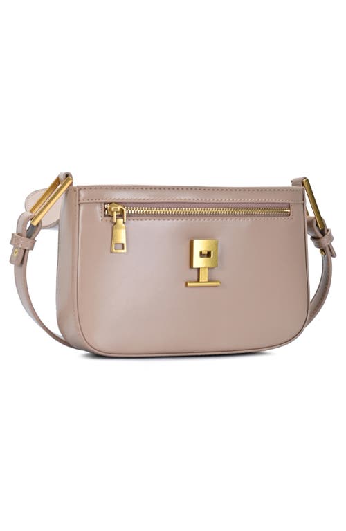 Madison West Flap Shoulder Bag In Taupe