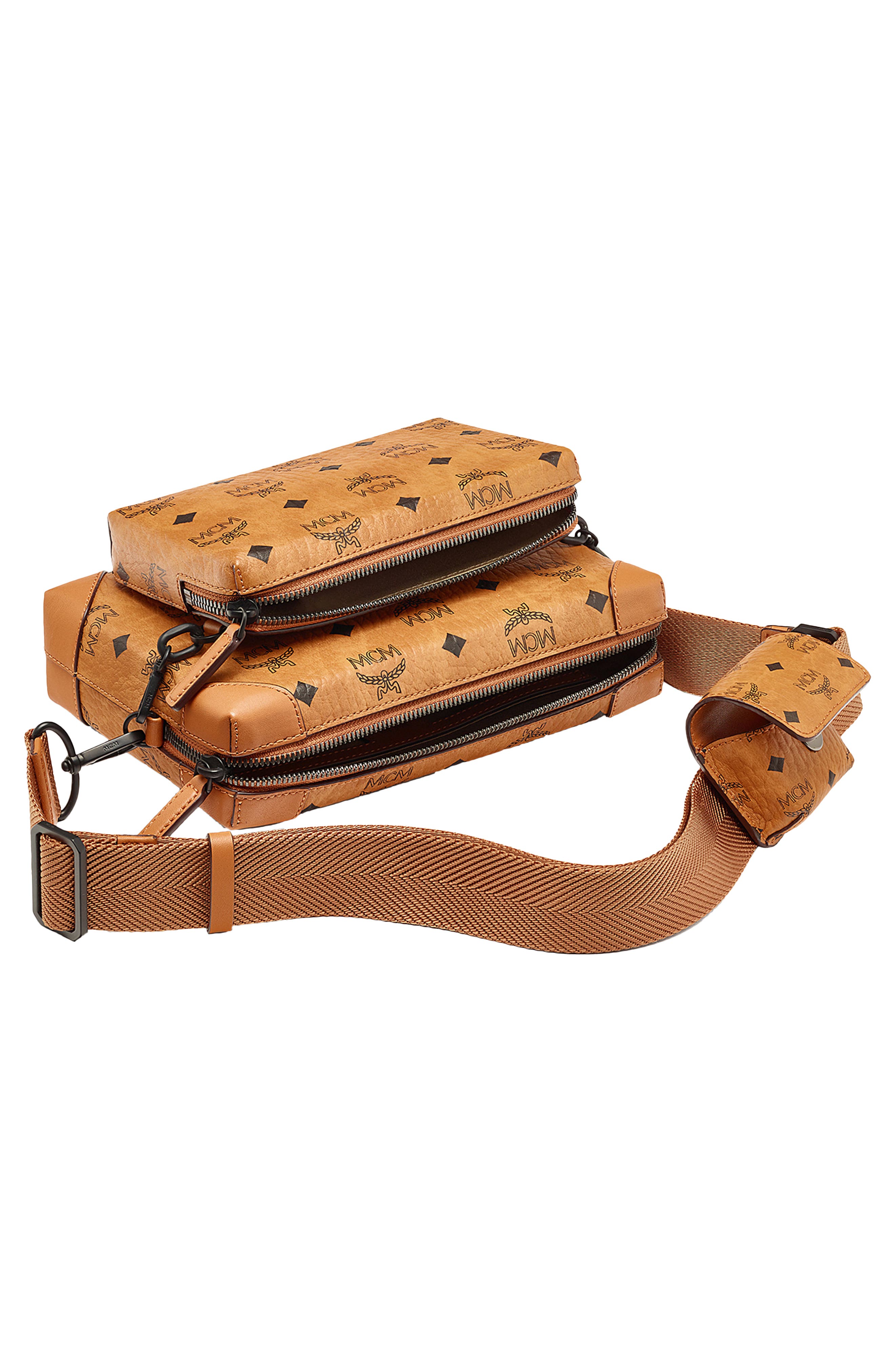 Berlin Visetos Coated Canvas Crossbody Bag, Alternate, color, COGNAC