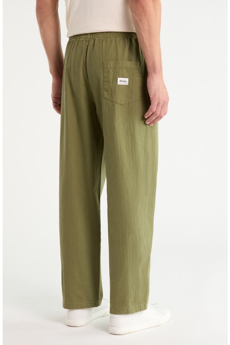 Essential Herringbone Jam Pants, Alternate, color, OLIVE