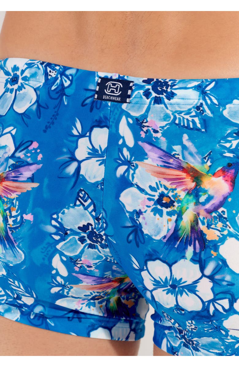 HOM Colibris Swim Shorts, Alternate, color, Blue Print