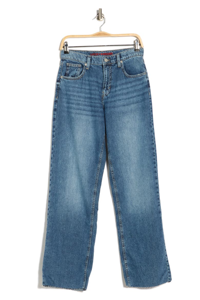High Waist Wide Leg Jeans, Alternate, color, LEWISTON