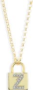 MESHMERISE Diamond Padlock Initial Pendant Necklace - 0.12ct.