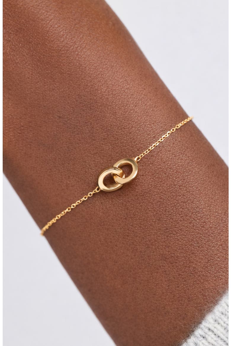 Solid Gold - Duo Links Bracelet, Alternate, color, Gold