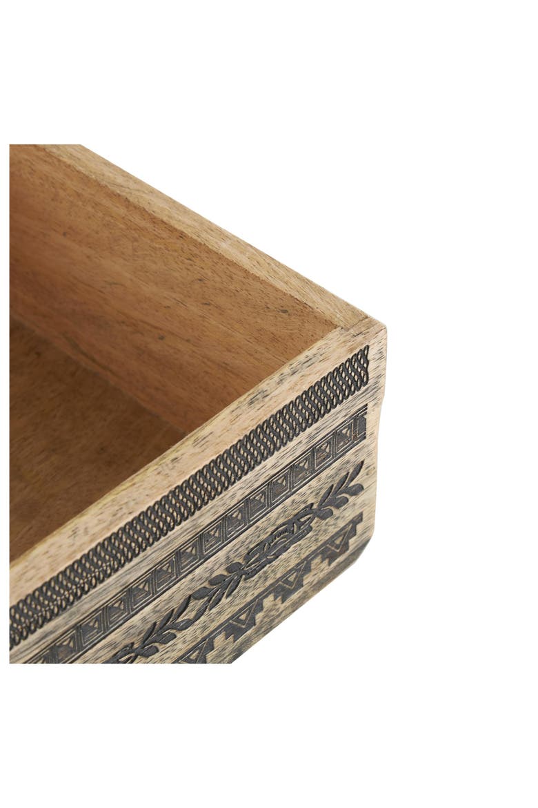 Mango Wood Set of 3 Decorative Boxes, Alternate, color, BROWN