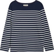 Seasalt Cornwall Sailor Stripe Long Sleeve Organic Cotton T-Shirt