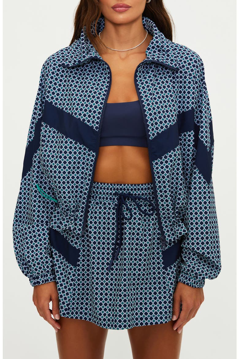 Casen Print Front Zip Jacket, Alternate, color, TWILIGHT TIDES GEO