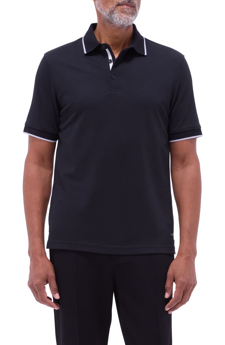 Bugatchi Tipped Piqué Polo, Main, color, 
