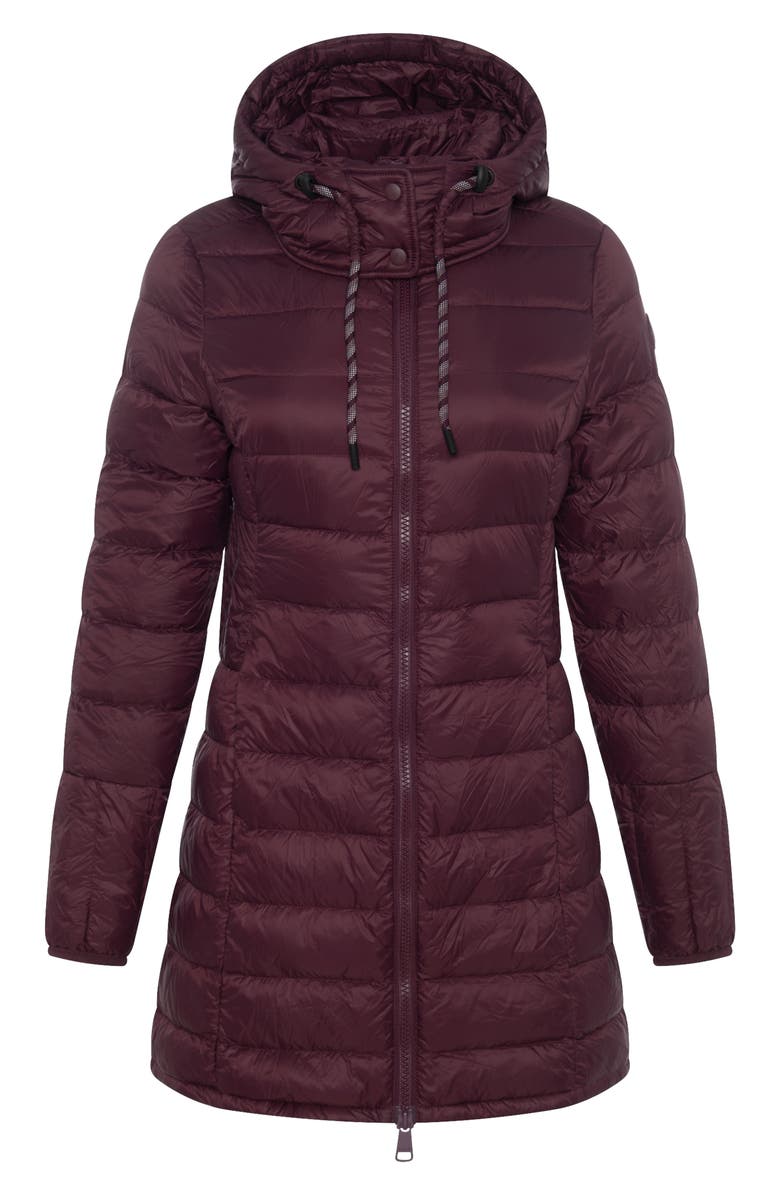 Lole Claudia Hooded Packable Down Jacket, Alternate, color, Dark Cherry