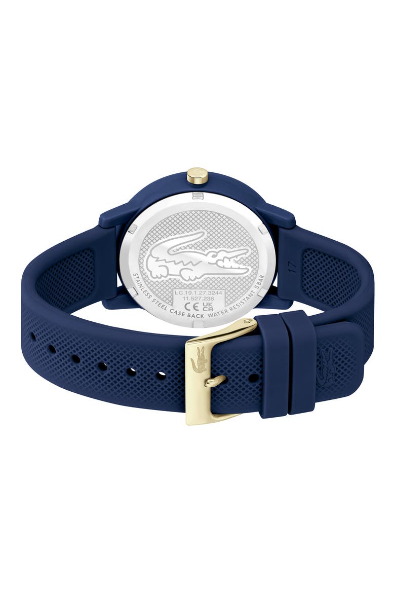 12.12 Silicone Strap Watch, 42mm, Alternate, color, BLUE